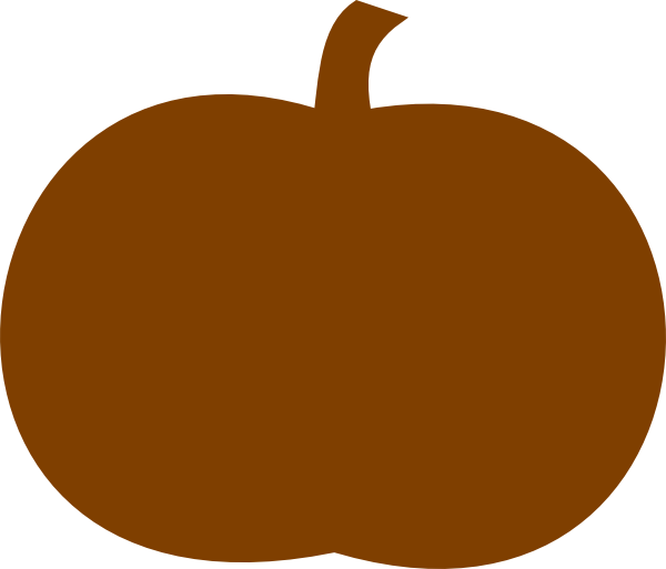 Cute Pumpkin Carving Clipart Picture Black And White - Brown Pumpkin Clip Art - Png Download (600x513), Png Download