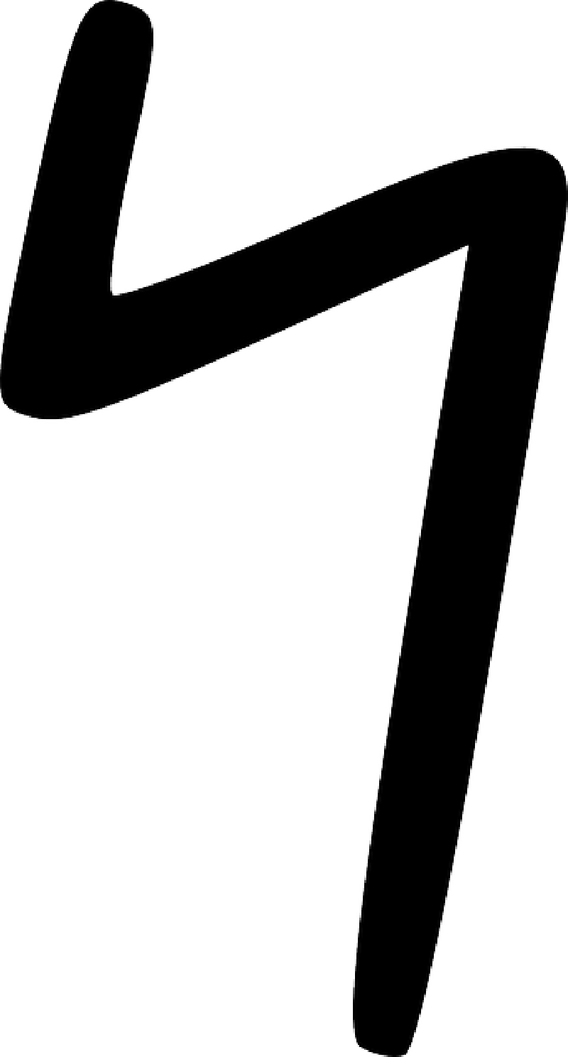 Flash, Symbol, Line, Zigzag - Phoenician Nun Clipart (800x1488), Png Download