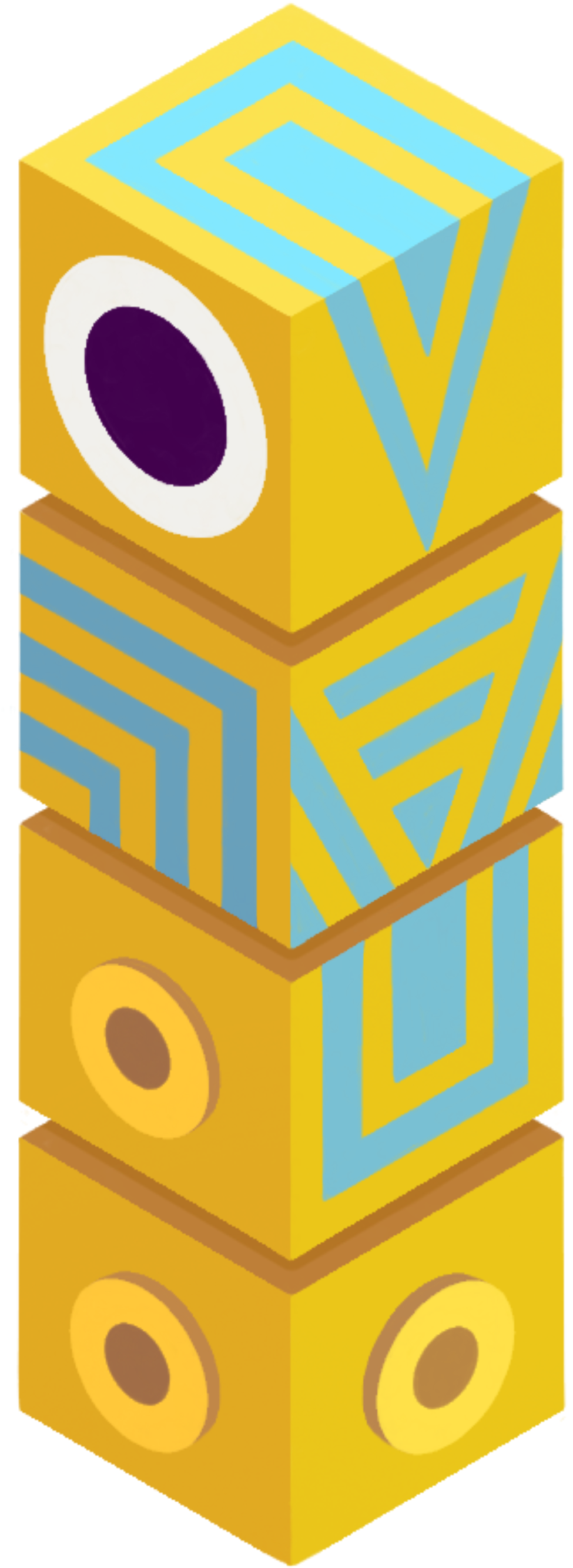 Totem Monument Valley Game Clipart (2048x2732), Png Download