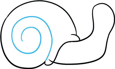 How To Draw Snail - Line Art Clipart (680x678), Png Download