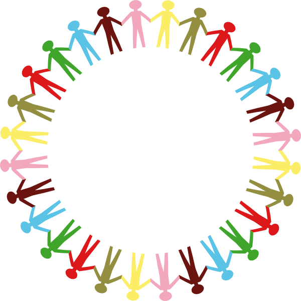 Community Clipart Unity, Community Unity Transparent - Cartoon Circle Of People - Png Download (600x600), Png Download