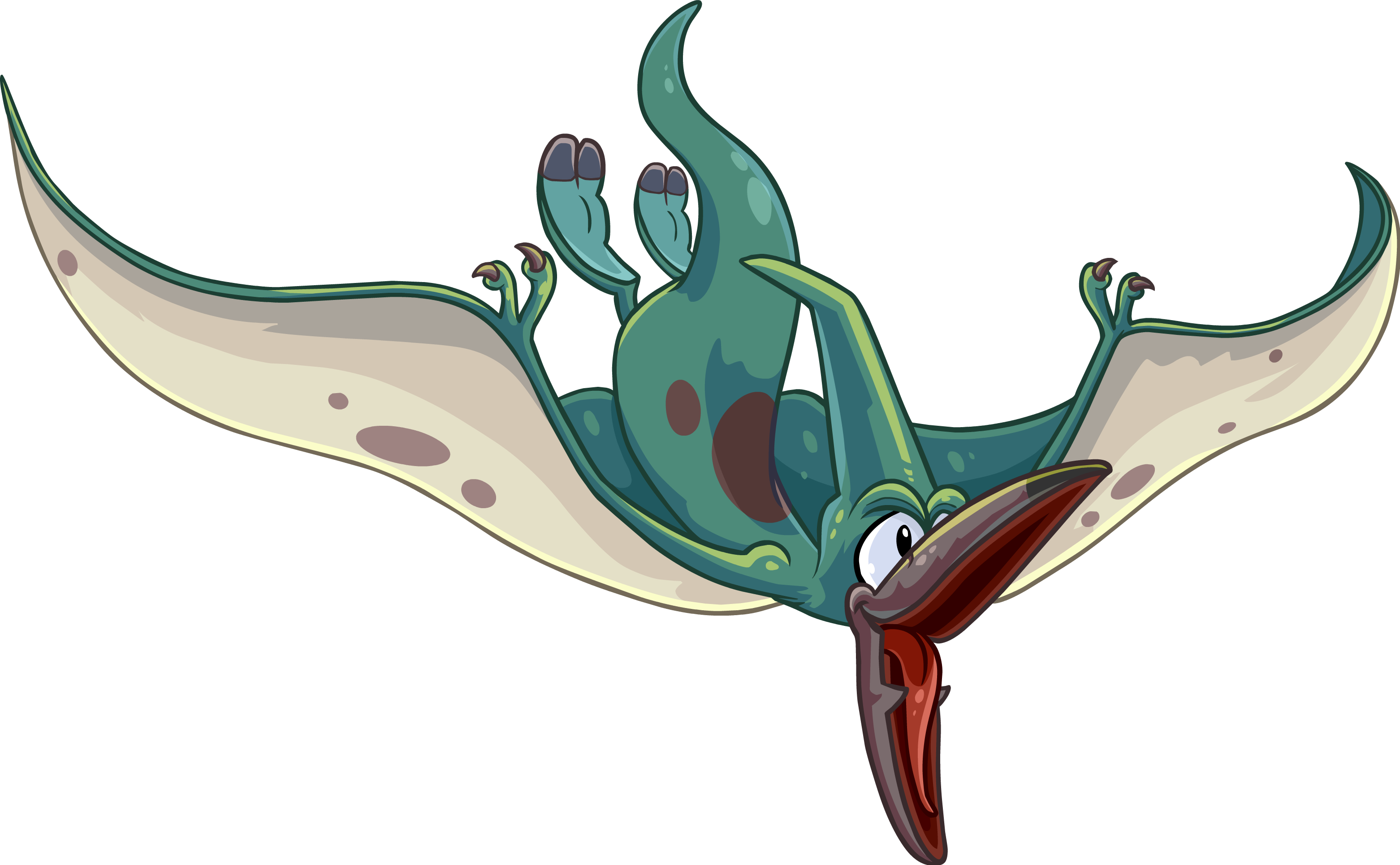 6-8 Month Milestones - Pterodactyl With Open Mouth Clipart (3124x1932), Png Download