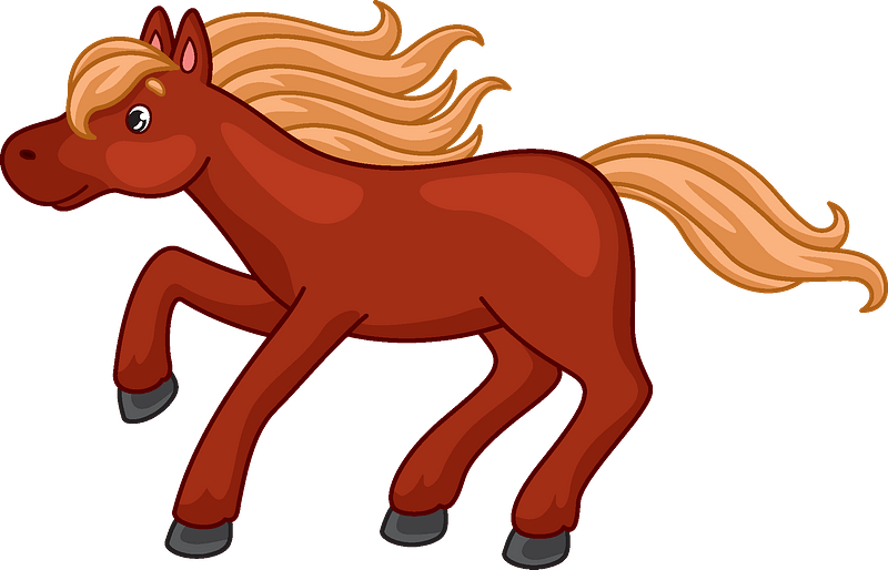 Mustang Clipart - Cartoon - Png Download (800x514), Png Download