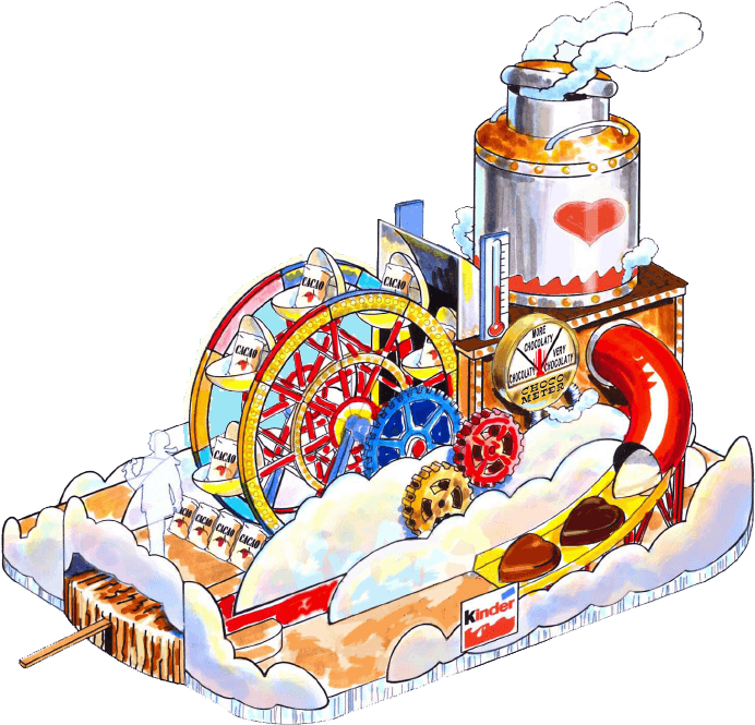 Transparent Christmas Parade Float Clipart - Kinder Chocolate Parade
