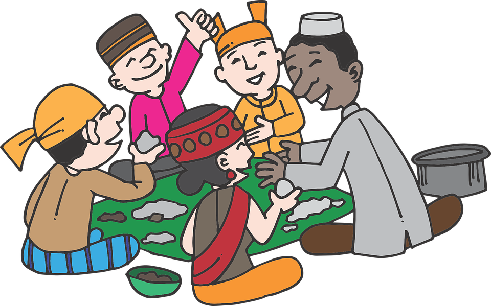 Christmas Parade Clipart Jpg Freeuse Celebrate Christmas - Myanmar People Cartoon Png Transparent Png (960x599), Png Download