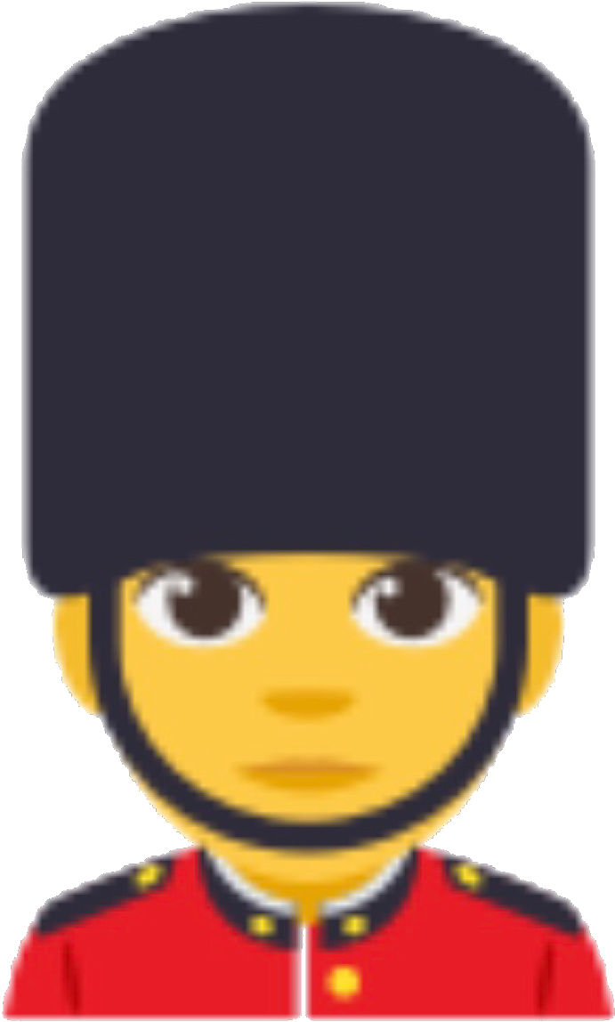 #sticker #stickers #guard #british #soldier #emoji - Guard Emoji Clipart (691x1148), Png Download