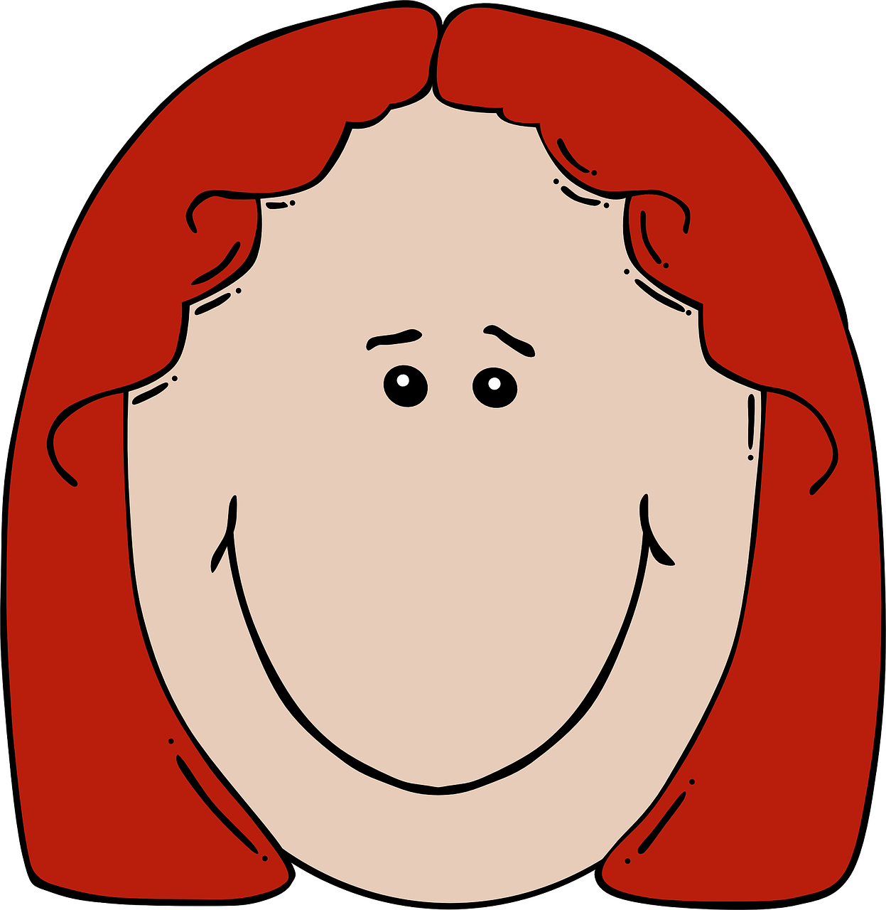 Red Head Clipart - Png Download (1247x1280), Png Download