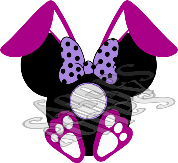Mouse Bunny 4 Easter Digital Clipart Art Clip Gift - Png Download (690x621), Png Download