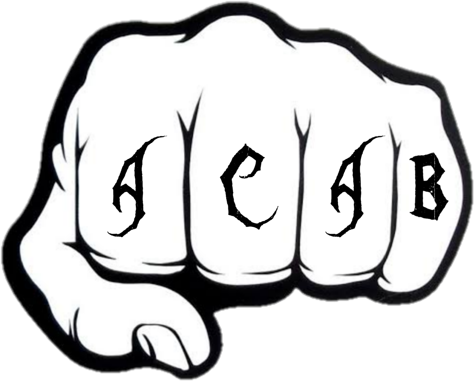 Fist Bump Black And White Clipart (1536x1536), Png Download