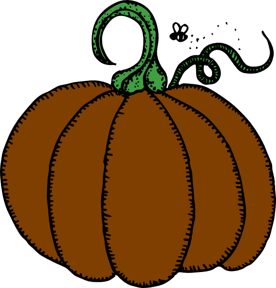 Brown Clip Art At - Pumpkin Clip Art - Png Download (570x594), Png Download