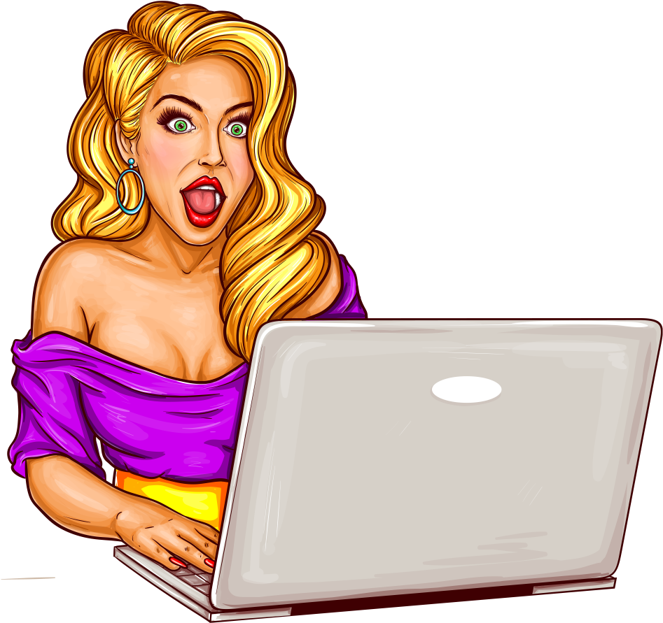 Download Girl Working On Laptop Png Image Free Download Searchpng