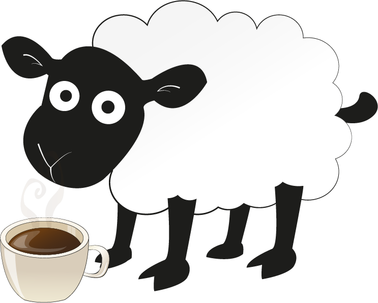 Awake Sheepie Clipart (743x595), Png Download