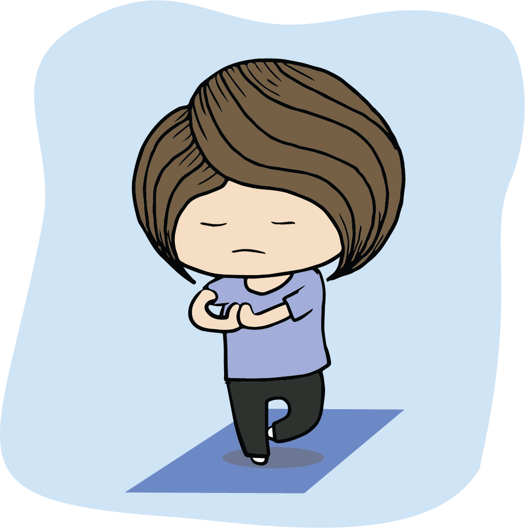Yoga Exercises Help In Relaxing And Reducing Stress - Transparent Yoga Cartoon Png Clipart (1066x1071), Png Download