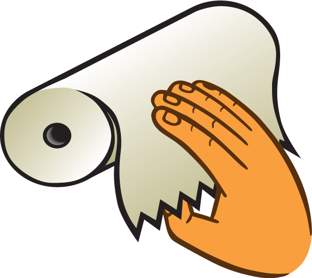 Drying Hands - Drying Hand Wash Hand Cartoon Clipart - Full Size