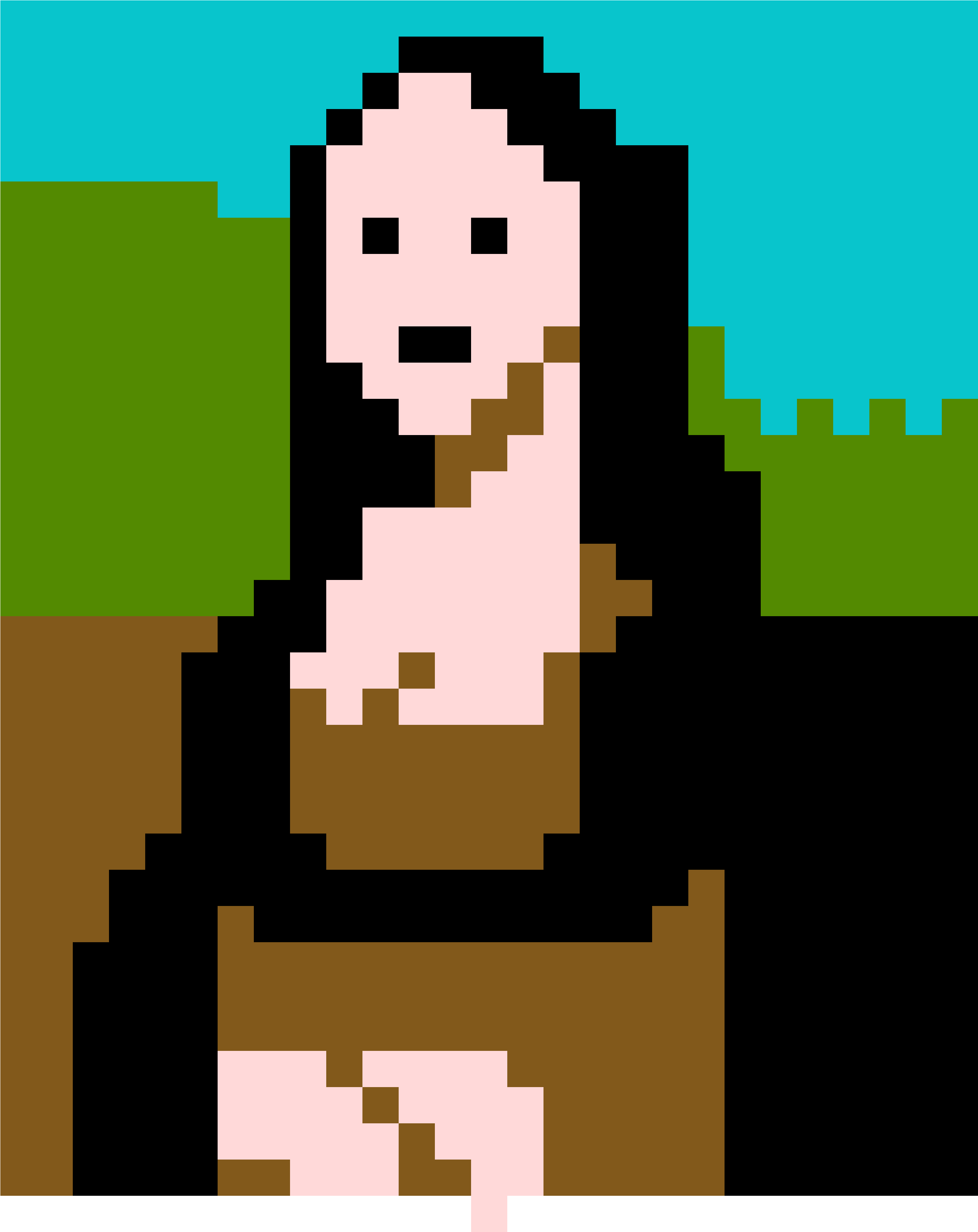 La Joconde Pixel Art Clipart (3400x4000), Png Download