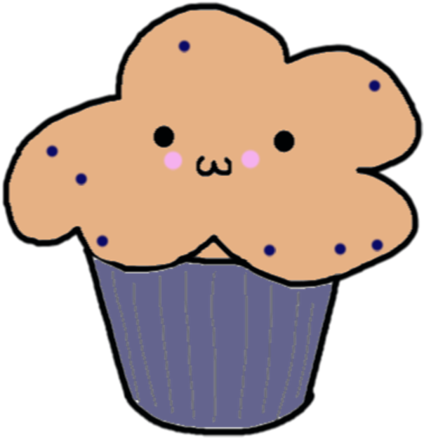 Muffin With Smiley Face Clipart (800x800), Png Download