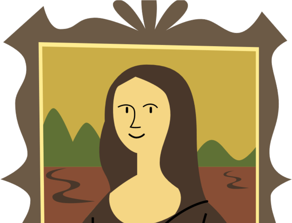 Draw Mona Lisa Easy Clipart (1200x900), Png Download