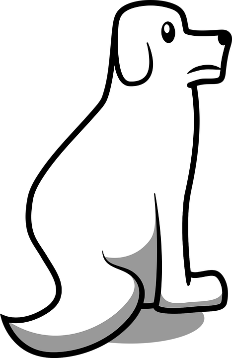Sad Dog Graphic Clipart (467x720), Png Download