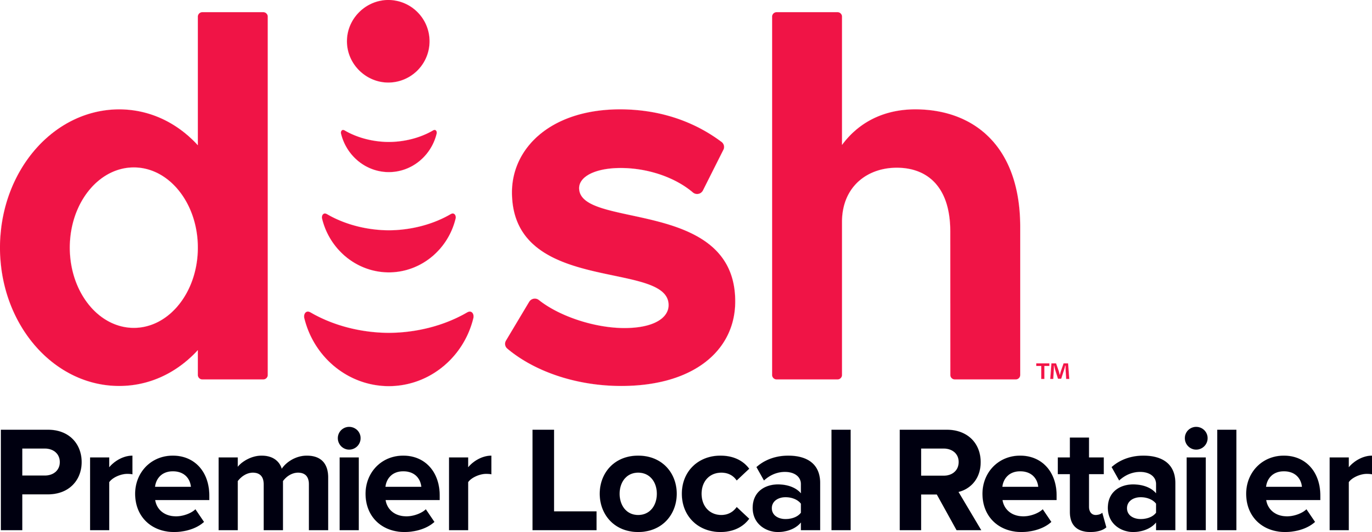 Dish Local Retailer Logo Clipart (2800x1086), Png Download