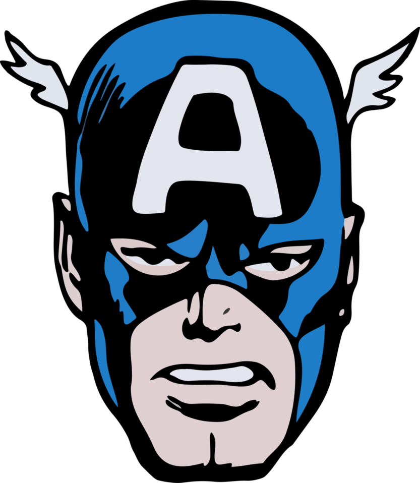 Captain America Clipart Face - Capitan America Face Png Transparent Png (833x958), Png Download