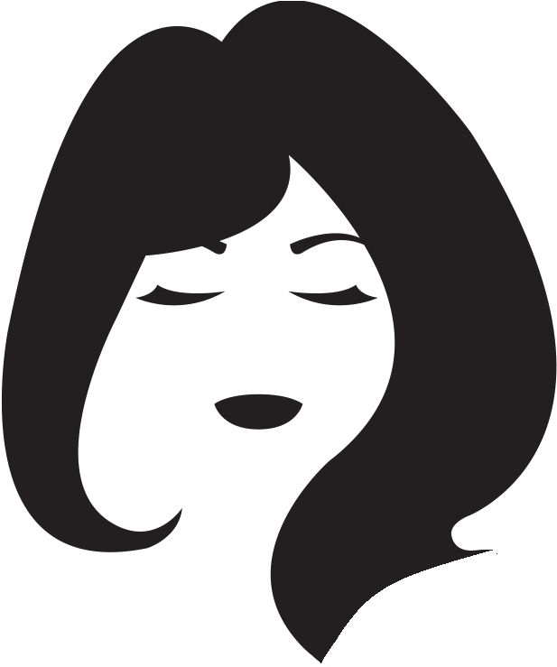 Women Transparent Black Icon Clipart (624x740), Png Download