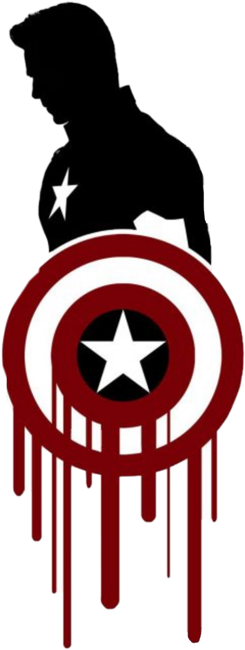 Black Captain America Tattoo Clipart (480x1269), Png Download