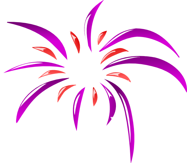 Firework Clip Art At Clker - Fireworks Colors Art Clip - Png Download (600x523), Png Download