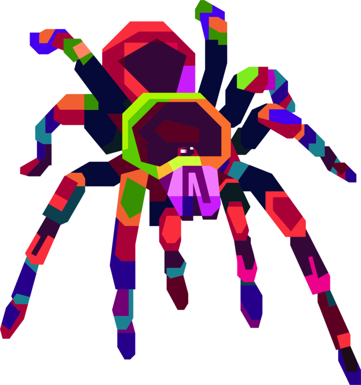 Toy,spider,invertebrate - Tarantula Artwork Clipart (704x750), Png Download