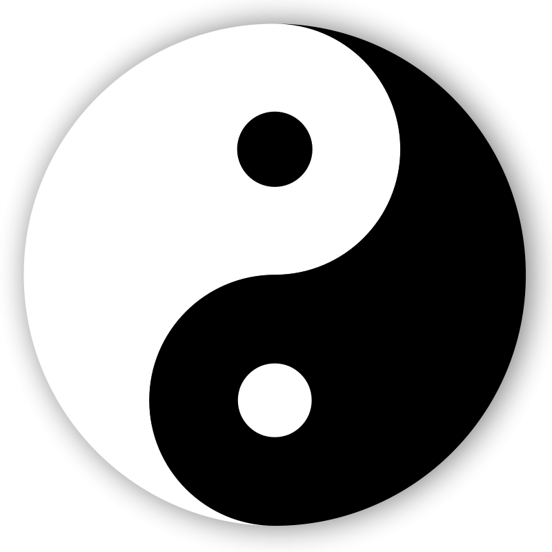 Yin And Yang Svg Clipart (800x800), Png Download