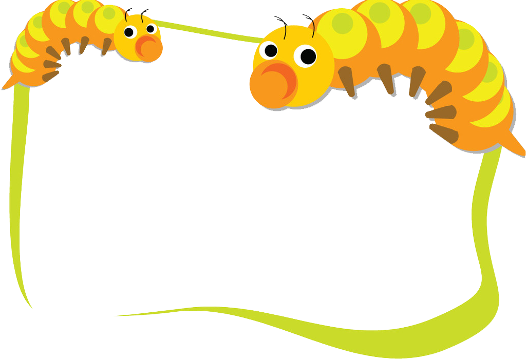 Caterpillar Clip Art - Caterpillar Border Clipart - Png Download (1024x699), Png Download