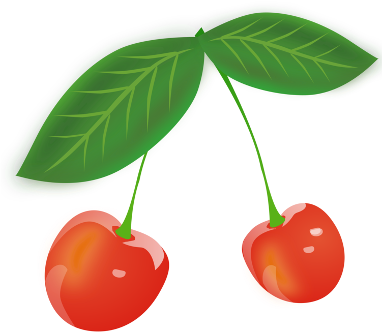 Plant,leaf,food - Cherry Leaves Clipart - Png Download (750x750), Png Download