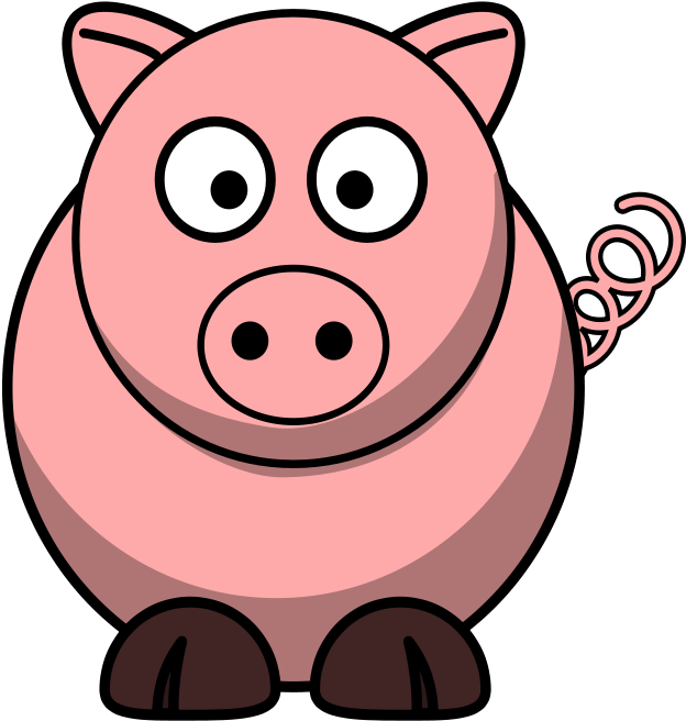 Transparent Background Pig Clipart - Png Download (570x599), Png Download