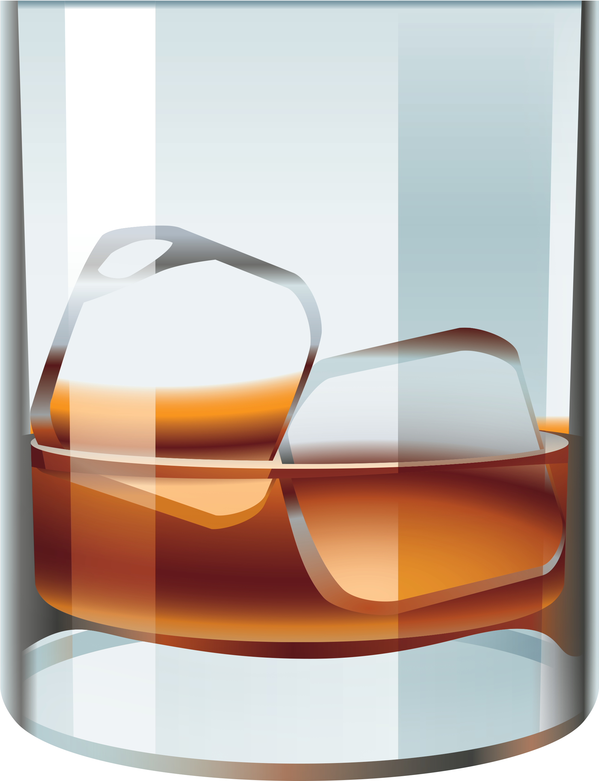 Glass With Whiskey And Ice Png Vector Clipart - Vector Whisky Glass Png Transparent Png (2177x2837), Png Download