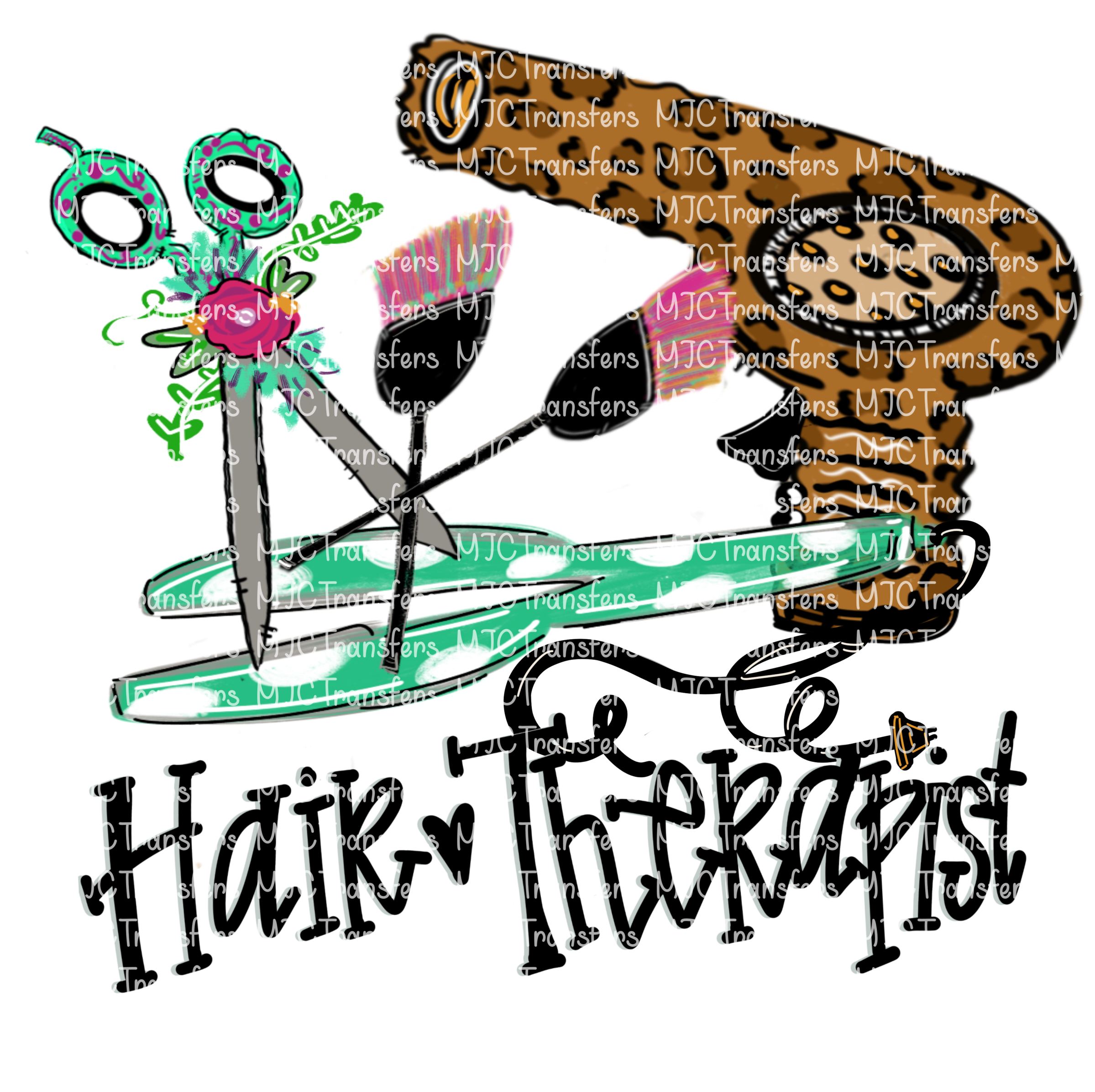 Hair Therapist - Hairdresser Clipart (2400x2400), Png Download