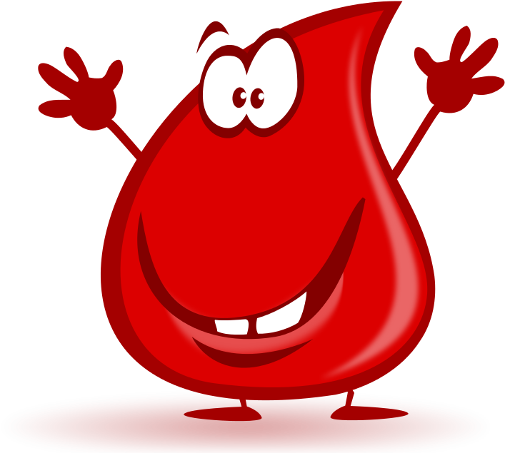 Blood Clipart Clip Art - Red Blood Cell Character - Png Download (707x635), Png Download