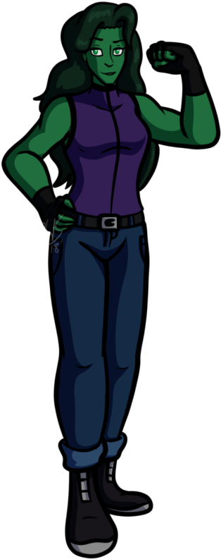 She Hulk Png Clipart (400x845), Png Download
