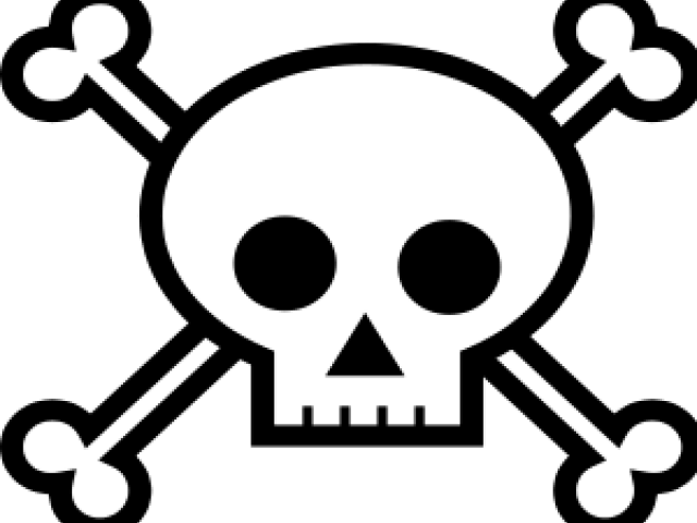 Death Clipart Bubonic Plague - Draw Skull And Bones - Png Download (640x480), Png Download