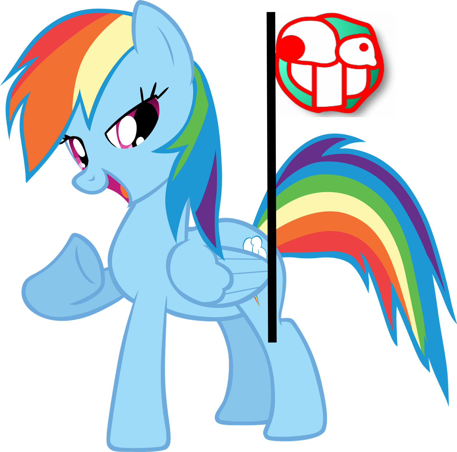 Rainbow Dash Cocky Clipart (1600x1581), Png Download