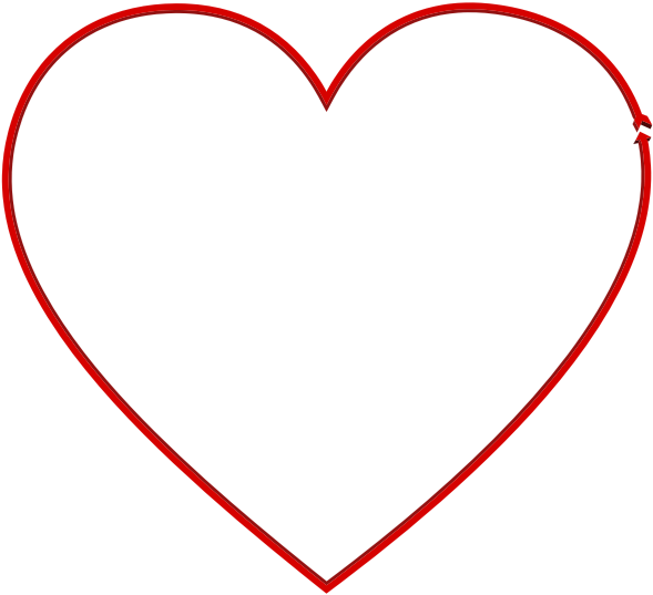 Arrow Heart - Сердце Трафарет Clipart (600x600), Png Download