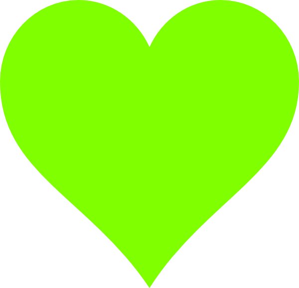 Lime Green Heart Clip Art At Clker - Big Green Love Heart - Png Download (600x578), Png Download