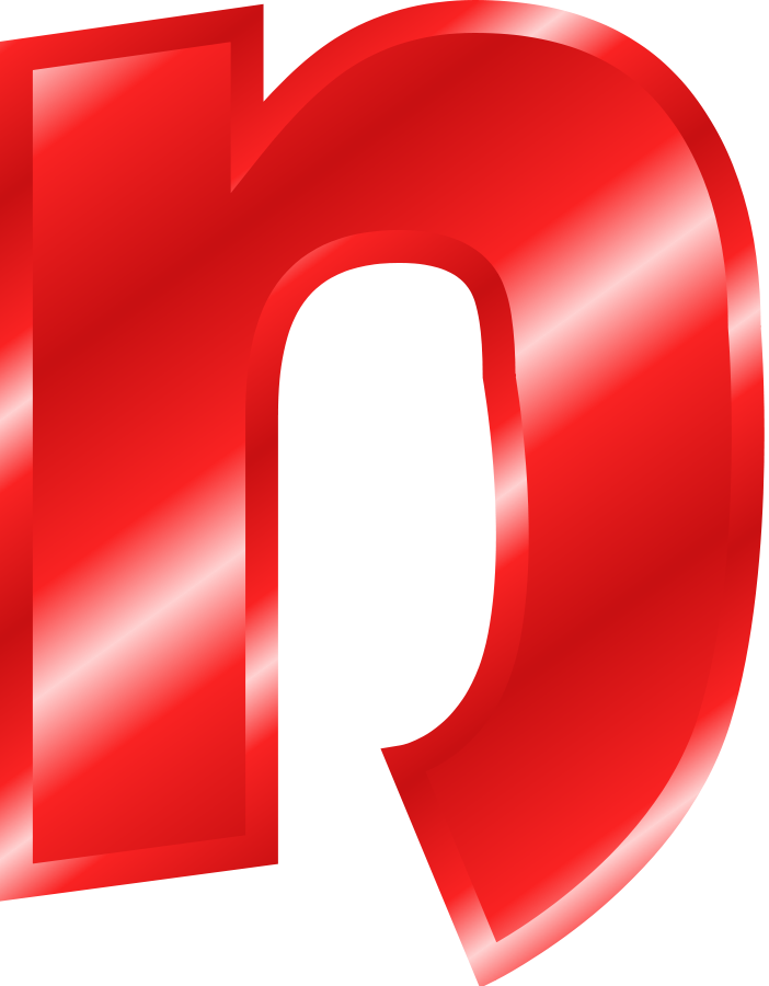 Effect Letters Alphabet Red - Letters Of The Alphabet N Clipart (625x800), Png Download