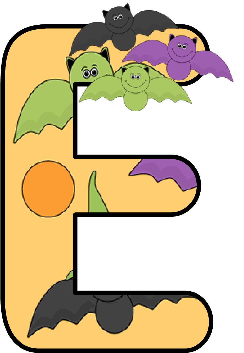 Letters Clipart Halloween - Alfabeto Murcielago - Png Download (997x1396), Png Download