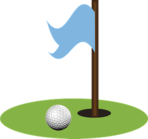Golf Ball Sports Clipart - Crescent - Png Download (300x282), Png Download