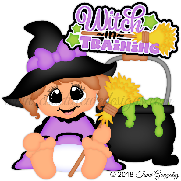 First Halloween - Witch - Cartoon Clipart (600x600), Png Download