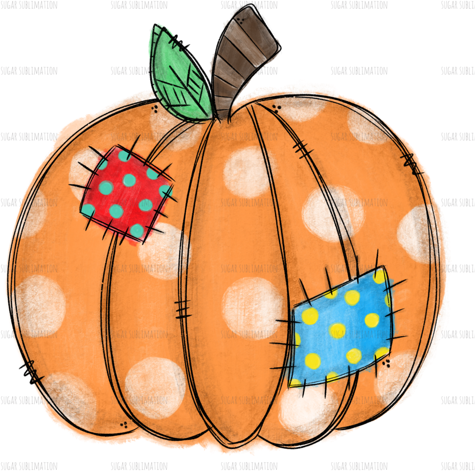 Patchwork Pumpkin Clipart (1024x1024), Png Download