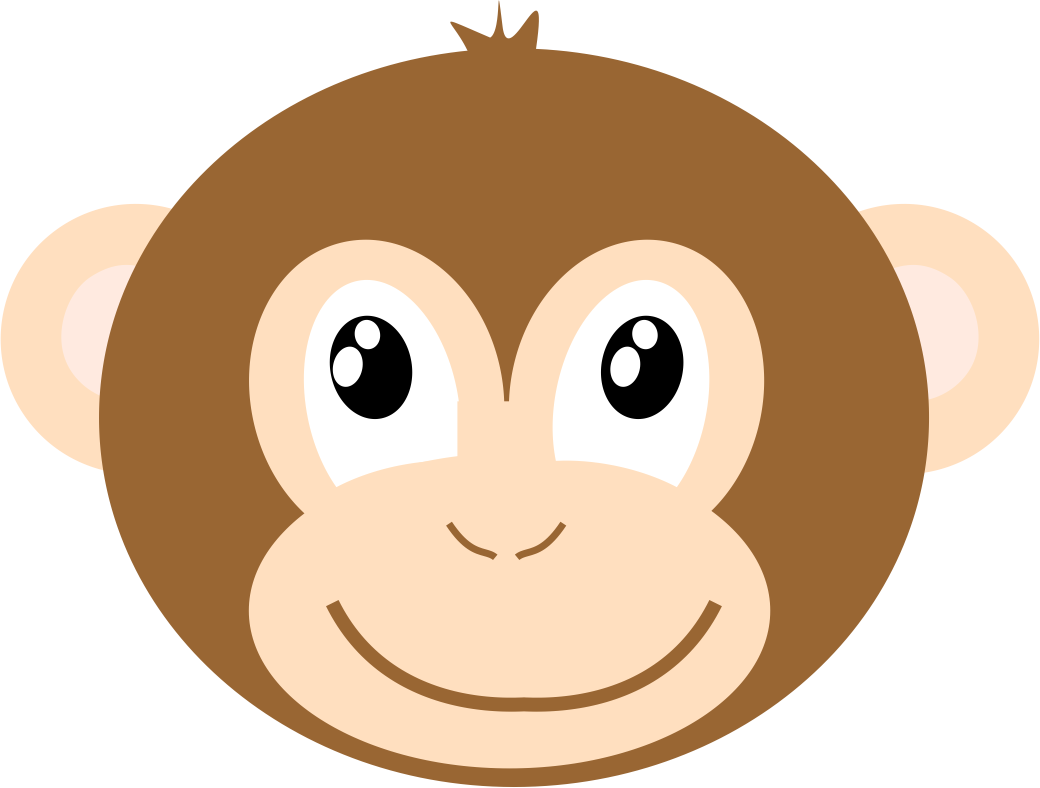 Clip Art Drawing Snout Monkey Gorilla - Monkey Cartoon Images Face - Png Download (1040x788), Png Download