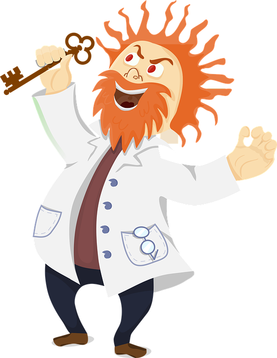 Mad Scientist Png Clipart (558x720), Png Download