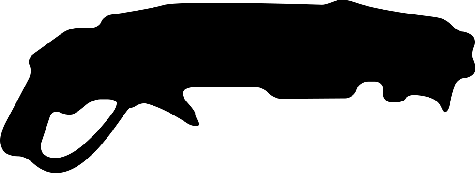 Police Shotgun Silhouette Clipart (981x358), Png Download