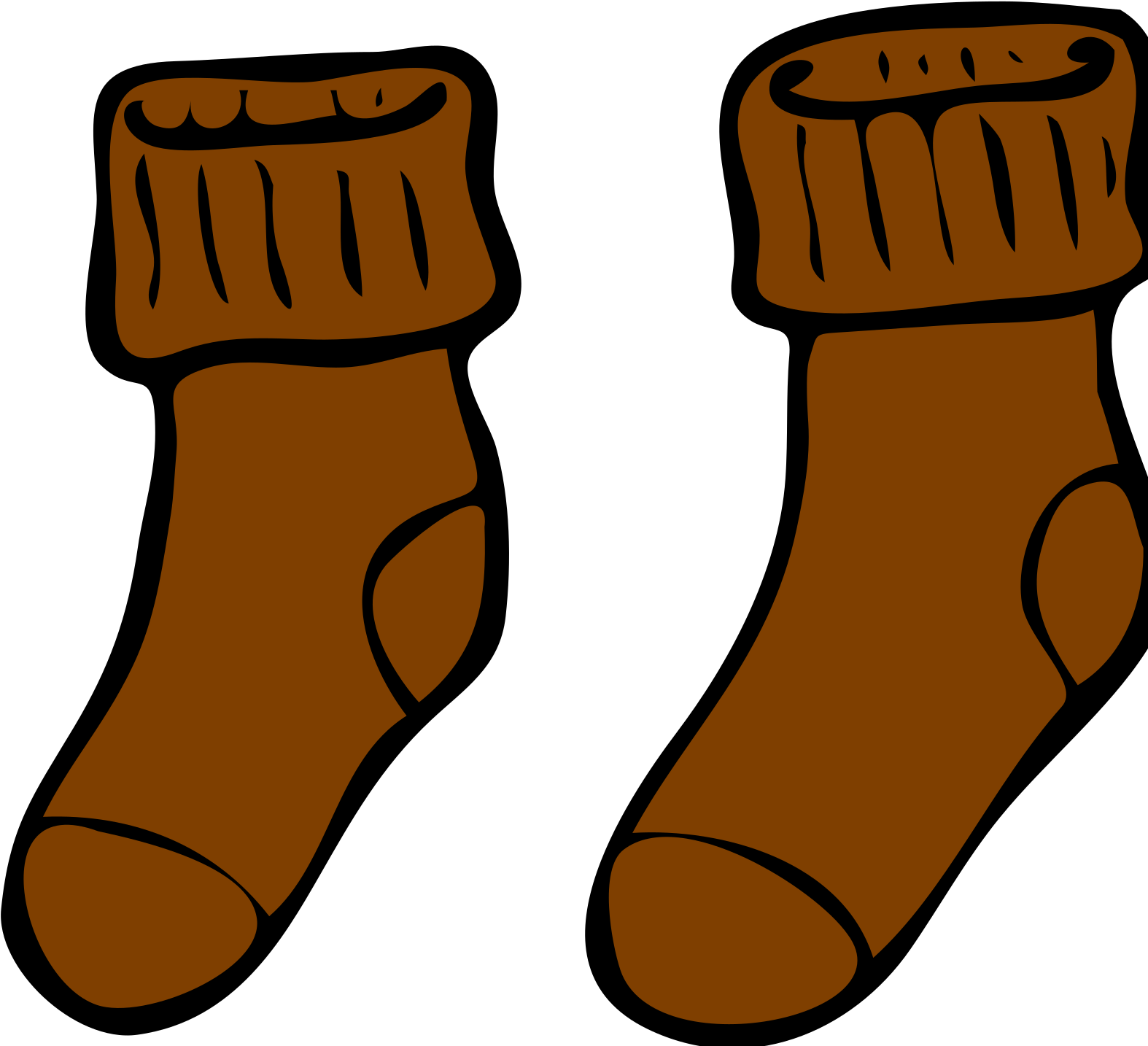 Brown Sock Png Clip Art - Socks Clipart Transparent Png (600x600), Png Download