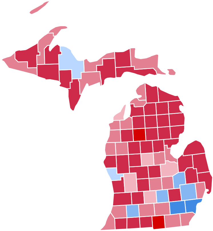 Michigan Governor Election Results 2018 Clipart (800x873), Png Download